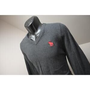 Abercrombie & Fitch Muscle Fit Cotton Cashmere Sweater V Neck Mens Size 2XL (XL)